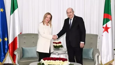 صورة رئيس الجمهورية يتلقى مكالمة هاتفية من رئيسة الوزراء الإيطالية