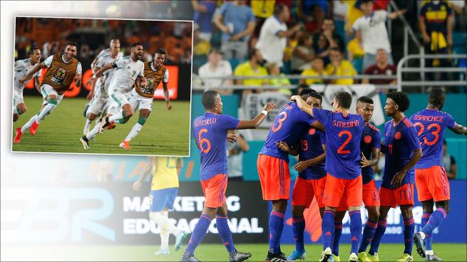 صورة مباراة الجزائر وكولومبيا بشبابيك مُغلقة!