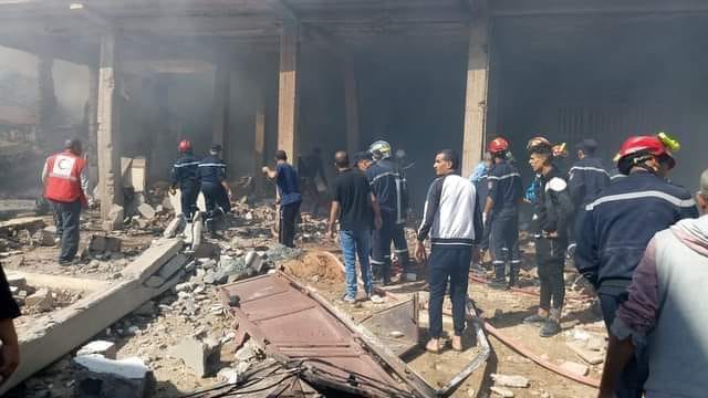 صورة حادث انفجار الغاز بالبيض: الرئيس تبون يعزي عائلات ضحايا ويرسل وفدا وزاريا