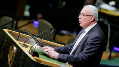 صورة المالكي: لا استقرار ولا أمن في المنطقة إلا بإقامة دولة فلسطينية