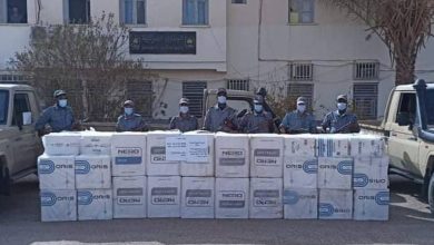 صورة إحباط محاولة تهريب لـ40 ألف علبة سجائر كانت موجهة لحاسي مسعود