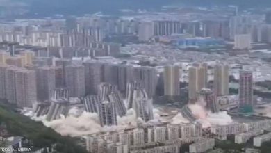 صورة نسف 15 مبنى دفعة واحدة في الصين