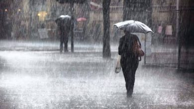 صورة تساقط أمطار رعدية مرفوقة محليا بحبات برد على عدة ولايات