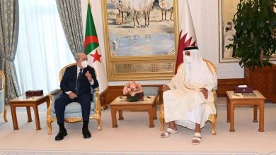 صورة الرئيس تبون في مباحثات موسعة وانفرادية مع أمير دولة قطر