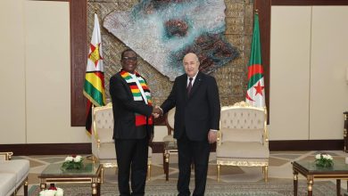 صورة زيارة الرئيس الزيمبابوي الى الجزائر:تأكيد على الإرادة المشتركة لتعزيز التعاون الثنائي