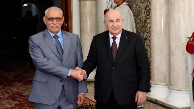 صورة الرئيس تبون يستقبل رئيس الجمهورية العربية الصحراوية الديمقراطية