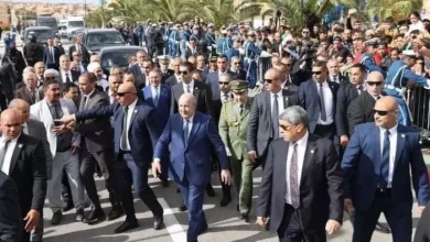 صورة رئيس الجمهورية يخص باستقبال شعبي وترحيب حار من قبل أعيان ومواطني ولاية خنشلة
