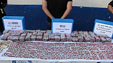 صورة تفكيك شبكة إجرامية وضبط أكثر من 178 ألف كبسولة مهلوسة بالجلفة