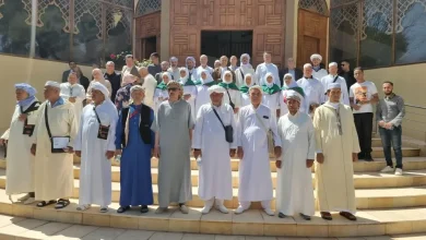 صورة انطلاق أول فوج من حجاج ولاية البيض نحو البقاع المقدسة في أجواء روحانية