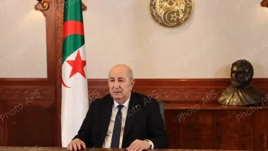 صورة رئيس الجمهورية عبد المجيد تبون يهنئ الشعب الجزائري بعيد الفطر المبارك