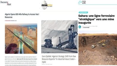 صورة الصحافة الدولية تبرز الأهمية الاستراتيجية لمشروع خط السكة الحديدية المنجمي غارا جبيلات-تندوف-بشار
