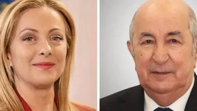 صورة رئيسة مجلس الوزراء الإيطالية تهنئ رئيس الجمهورية بمناسبة فوزه في الانتخابات الرئاسية