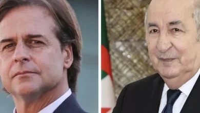صورة رئيس الاوروغواي يهنئ رئيس الجمهورية على انتخابه لعهدة ثانية