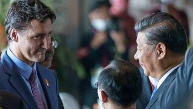 صورة الرئيس الصيني شي جين بينغ و رئيس الوزراء الكندي جاستن ترودو