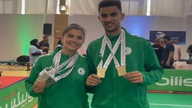 صورة البادمنتون:  الزوجي الجزائري معمري كسيلة وتنينة معمري يعززان فرصة  تواجدهما في الأولمبياد