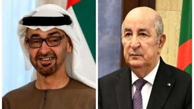 صورة رئيس الجمهورية يتلقى تهاني نظيره الإماراتي بمناسبة عيد الفطر المبارك