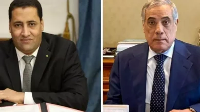 صورة العرباوي يتحادث مع نظيره الموريتاني