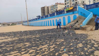 صورة بومرداس:  تدفق “سائل أسود” إلى الشاطئ يثير الجدل ومديرية البيئة ترد