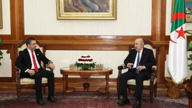 صورة رئيس الجمهورية يستقبل الأمين الوطني الأول لجبهة القوى الاشتراكية