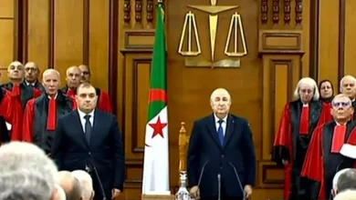 صورة رئيس الجمهورية يشرف على افتتاح السنة القضائية 2025-2026 بالمحكمة العليا
