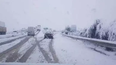 صورة ثلوج وأمطار رعدية غزيرة على العديد من ولايات الوطن