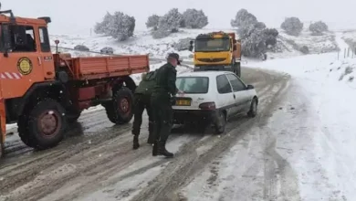 صورة الثلوج تغلق 6 طرق وطنية وولائية