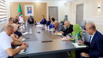 صورة وزير الشباب يترأّس اجتماعاً مع الإطارات المركزية للقطاع