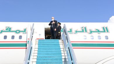 صورة رئيس الجمهورية يصل إلى ولاية وهران