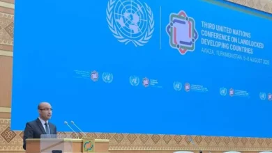 صورة سفيان شايب يبرز من تركمنستان دعم الجزائر للدول الإفريقية غير الساحلية