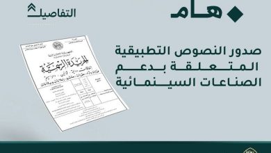 صورة الأسرة السينمائية أمام إطار قانوني متكامل واضح المعالم : صدور النصوص التطبيقية المتعلقة بدعم الصناعة السينمائية