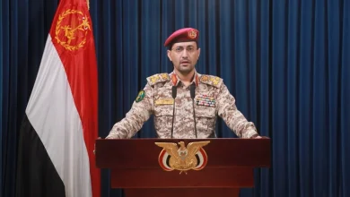صورة المتحدث باسم القوات المسلحة اليمنية : ضرب هدف حيوي إسرائيلي بصاروخ باليستي فرط صوتي