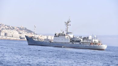 صورة مفرزة سفن حربية روسية ترسو بميناء الجزائر